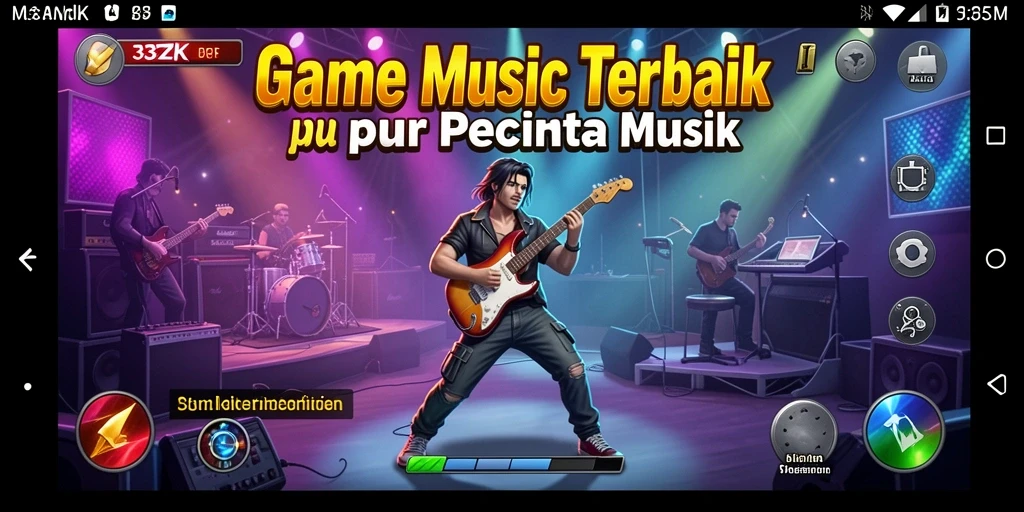 Tampilan gameplay menarik dari 33ZK dengan berbagai tantangan musik.