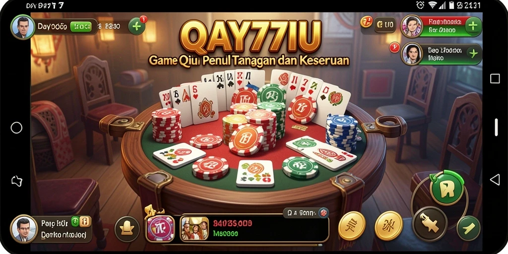 Tampilan aksi seru dalam permainan QiuQiu DAY777.