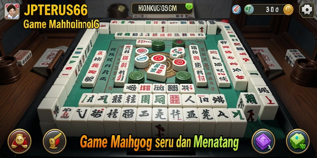 Screenshot gameplay menampilkan keasyikan bermain Mahjong di JPTERUS66.