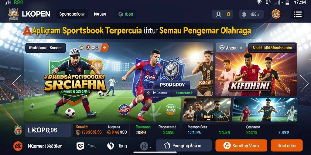 Tampilan screenshot LKOPEN yang menampilkan mode taruhan olahraga yang menarik.
