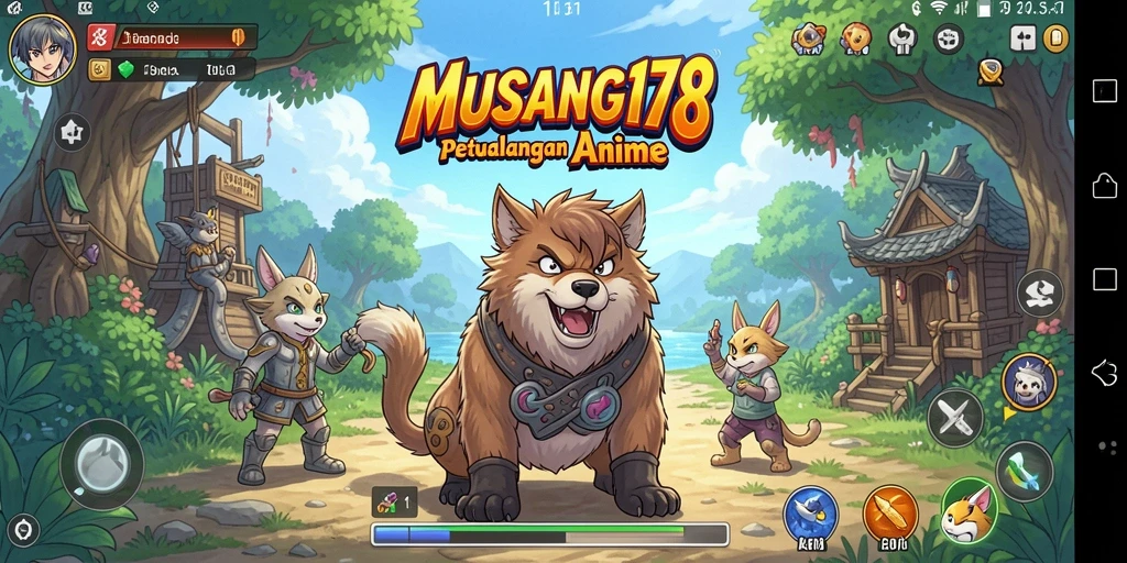 Screenshot gameplay <strong>MUSANG178</strong> yang menampilkan aksi karakter Anime.
